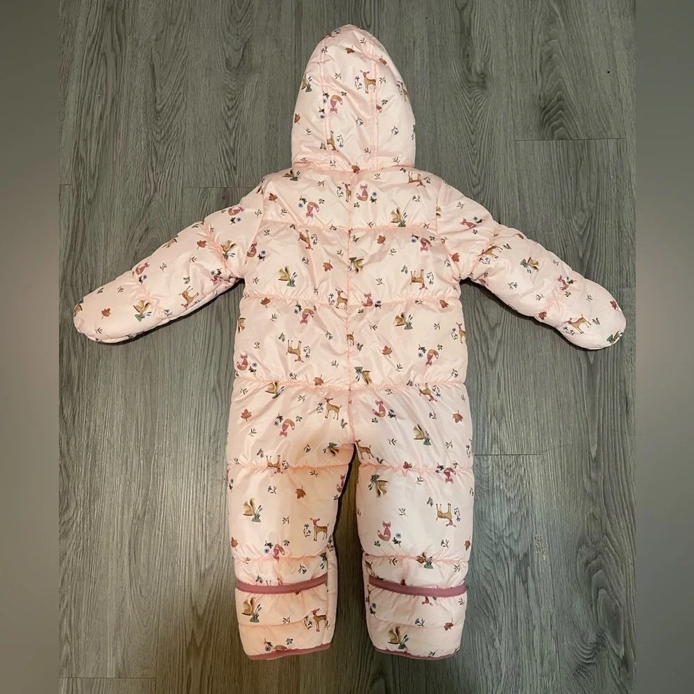 Carter's Pink Baby deer Snowsuit